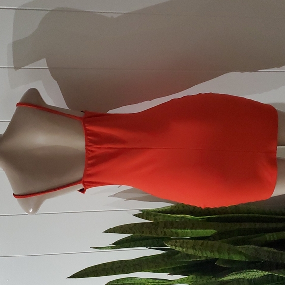 LOVE COUTURE SPAGHETTI STRAP DRESS RED MULTI-COLOR SIZE MEDIUM - Picture 3 of 9